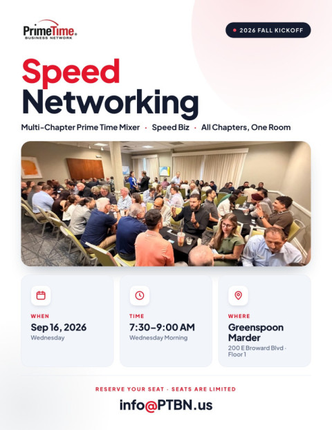 Prime Time - Speed Networking - Sept 16th, 2026